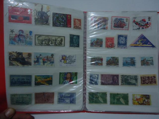 【图】早期外国邮票集邮册一册395枚,不重复有很多是成套的,拍品信息